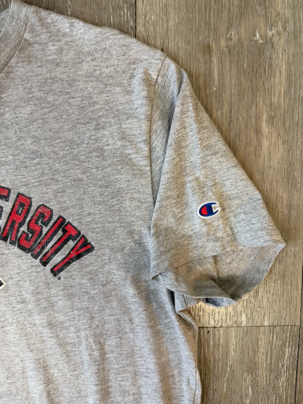 Champion Gray Lamar University Tee with Red Cardinal Logo - Picture 5 of 6